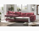 Sofa narożna - czerwona skóra naturalna, na nóżkach, narożnik Spectre po lewej stronie , {PARENT_CATEGORY_NAME - 5