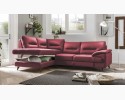 Sofa narożna - czerwona skóra naturalna, na nóżkach, narożnik Spectre po lewej stronie , {PARENT_CATEGORY_NAME - 7