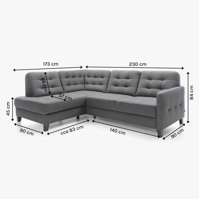Skandynawska sofa narożna na nóżkach, model ELIO , {PARENT_CATEGORY_NAME - 11