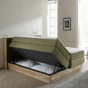 Łóżko Boxspring ze schowkiem, Moneta 160 zielone , {PARENT_CATEGORY_NAME - 2