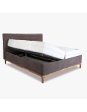 Łóżko tapicerowane na nogach ze schowkiem 180x 200, brązowe Mercur , {PARENT_CATEGORY_NAME - 1