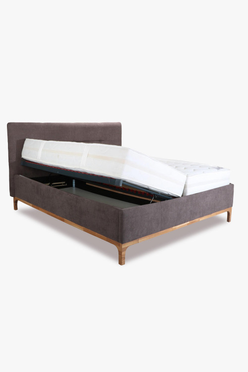 Łóżko tapicerowane na nogach ze schowkiem 180x 200, brązowe Mercur , {PARENT_CATEGORY_NAME - 1