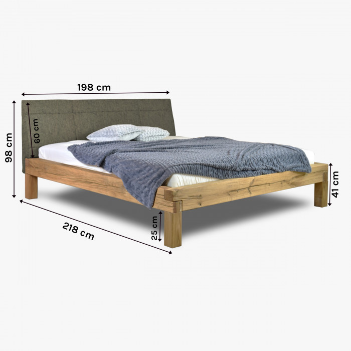 Łóżko z litego drewna dębowego Adam 180 x 200 cm , {PARENT_CATEGORY_NAME - 10
