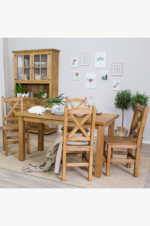 Stół do jadalni i krzesła rustykalne  - 1