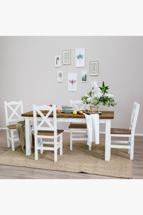Prowansalski Stół do jadalni + krzesła - 1