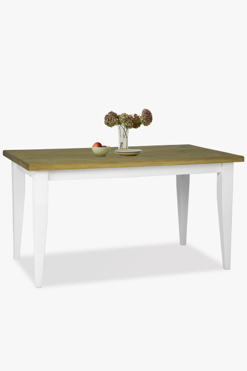 Drewniany stół do jadalni Provenance biały, brąz 140 x 80 cm, Lille - 1