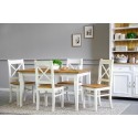 Drewniany stół do jadalni Provenance biały, brąz 140 x 80 cm, Lille , {PARENT_CATEGORY_NAME - 9