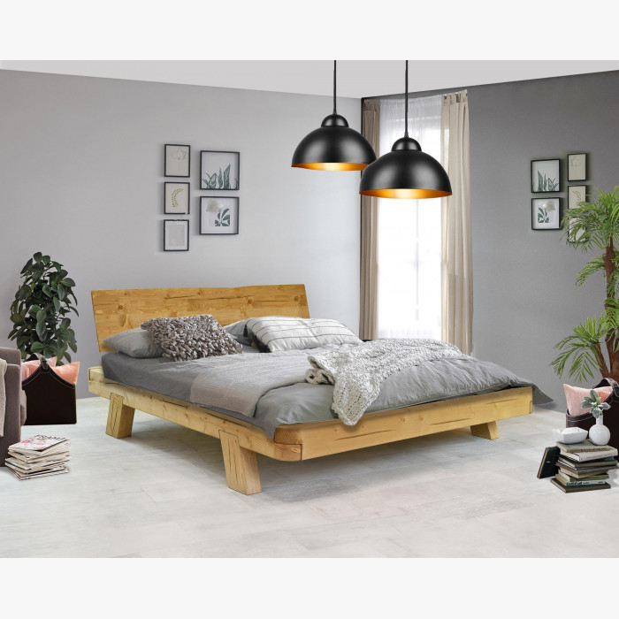 Łóżko z drewnianych bali MIA świerk, zaokrąglone narożniki 160 x 200 cm , {PARENT_CATEGORY_NAME - 2
