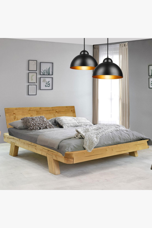 Łóżko z drewnianych bali MIA świerk, zaokrąglone narożniki 180 x 200 cm , {PARENT_CATEGORY_NAME - 1