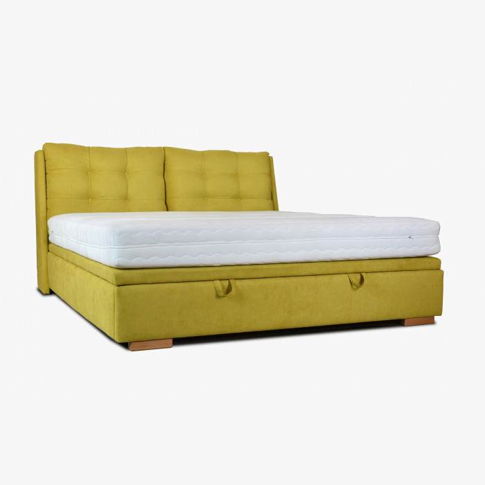 Łóżko tapicerowane 180 x 200 ze schowkiem żółte, Novi , {PARENT_CATEGORY_NAME - 1
