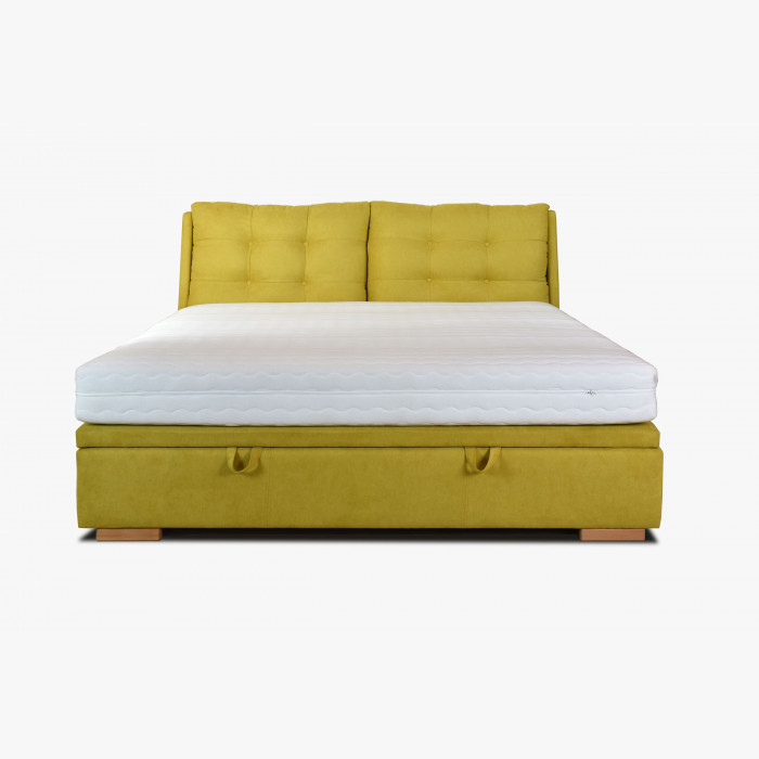 Łóżko tapicerowane 180 x 200 ze schowkiem żółte, Novi , {PARENT_CATEGORY_NAME - 2