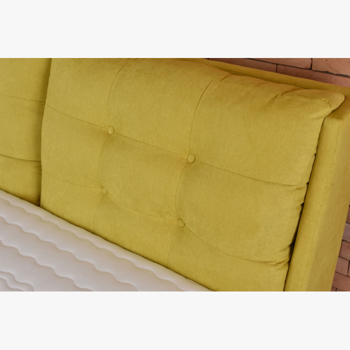 Łóżko tapicerowane 180 x 200 ze schowkiem żółte, Novi , {PARENT_CATEGORY_NAME - 9