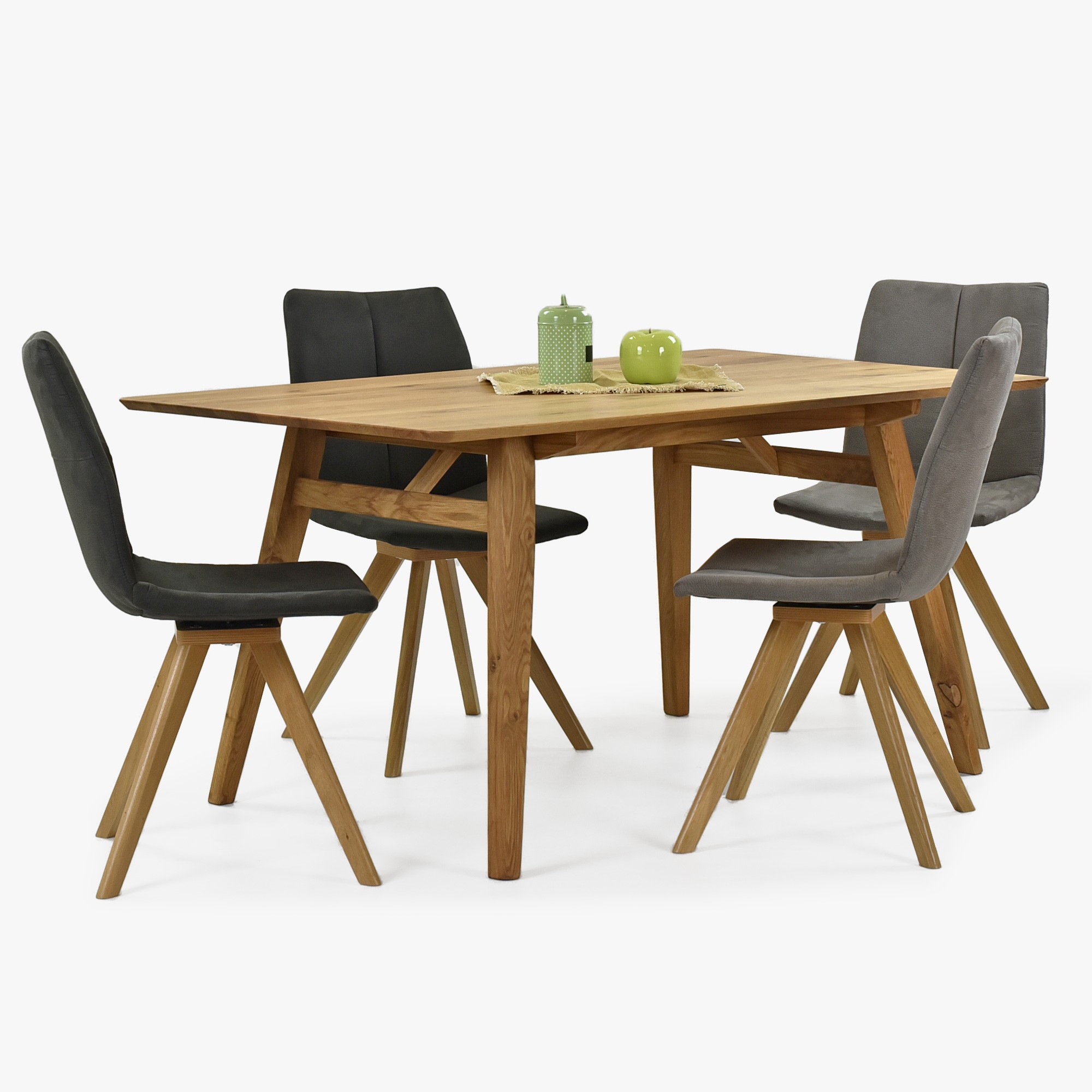 Designová jídelní židle, dřevěný nohy šedá - Tokio
